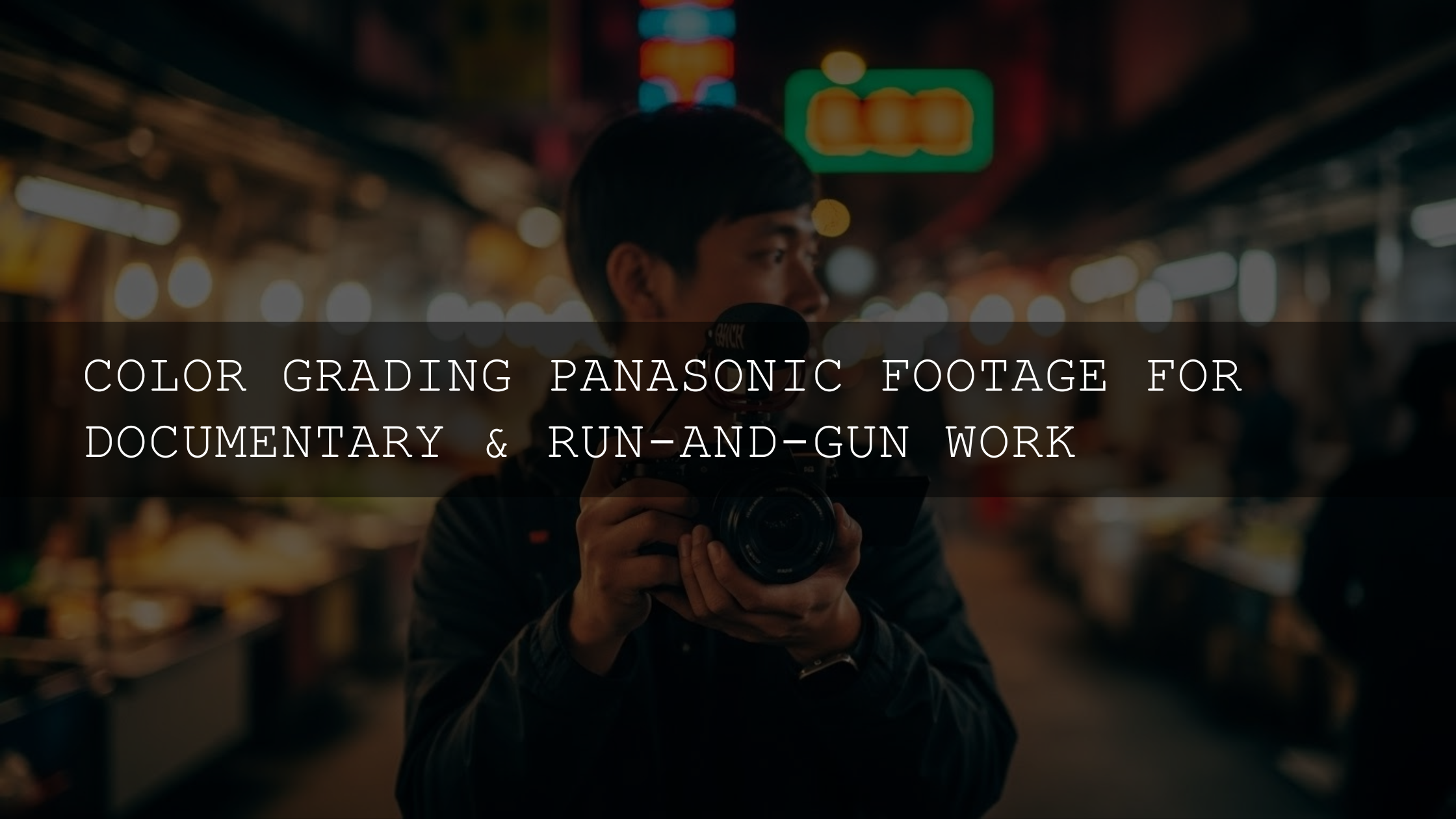 Unlock Your Story: Mastering Color Grading for Panasonic Documentary & Run-and-Gun Footage