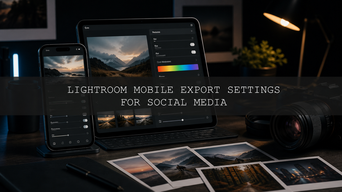 Lightroom Mobile export settings for social media photography
