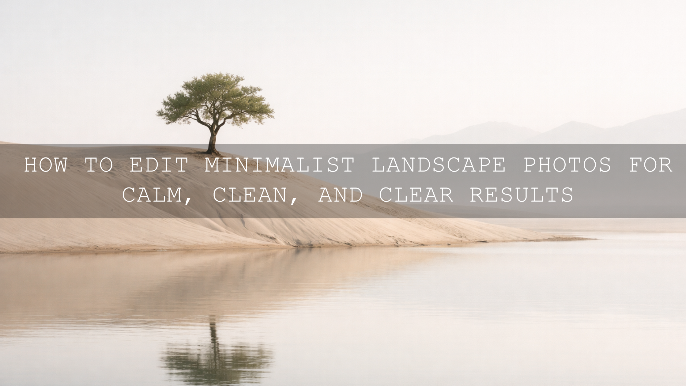 Mastering the Art of Minimal Landscape Editing: Your Comprehensive Guide to Serene and Clean Visuals