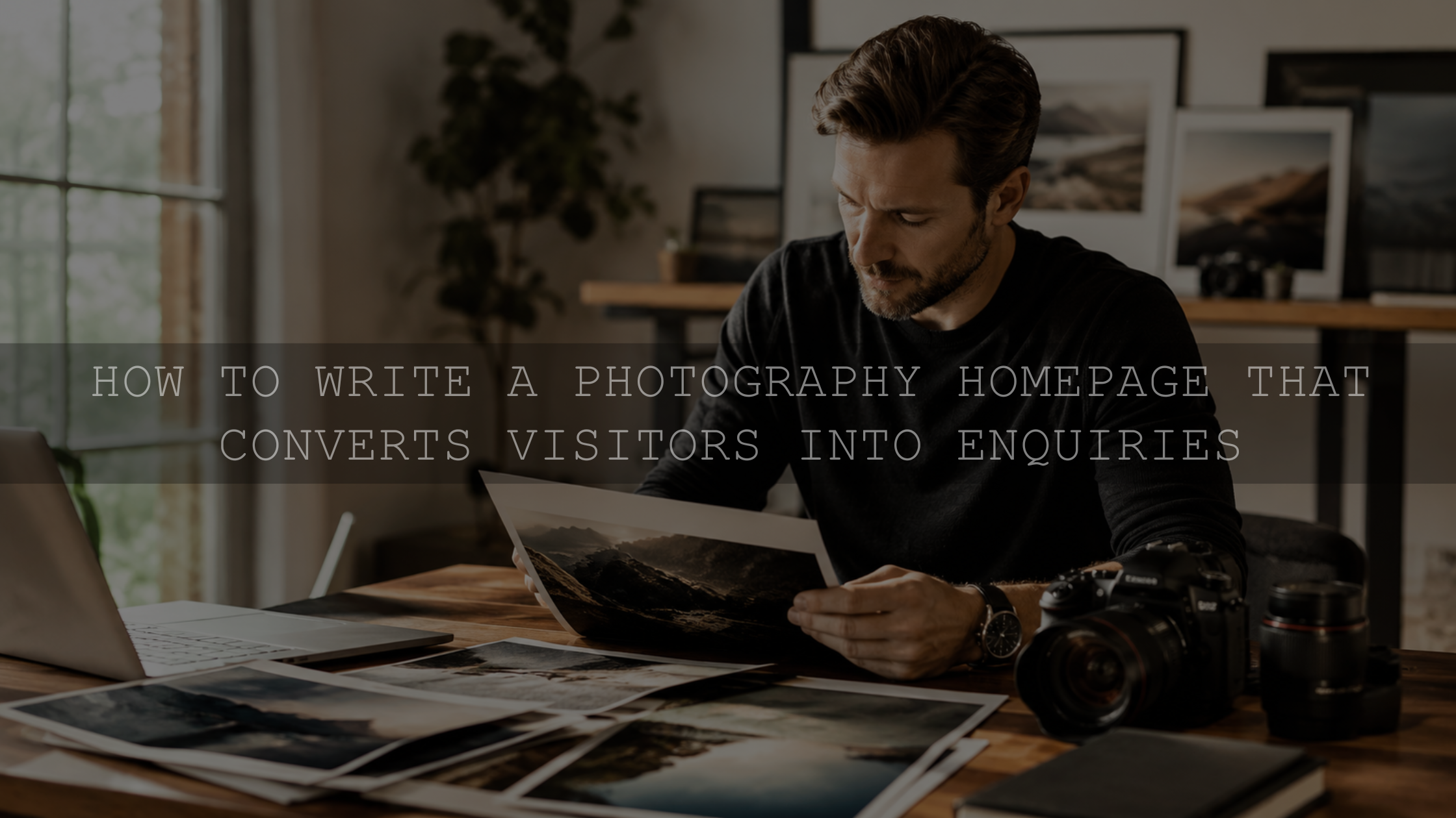 How to Write a Photography Homepage That Converts Visitors into Enquiries