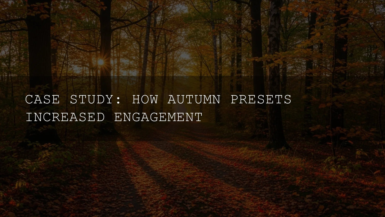 Case Study: How AI-Optimized Autumn Presets Skyrocketed Our Engagement - AAA Presets