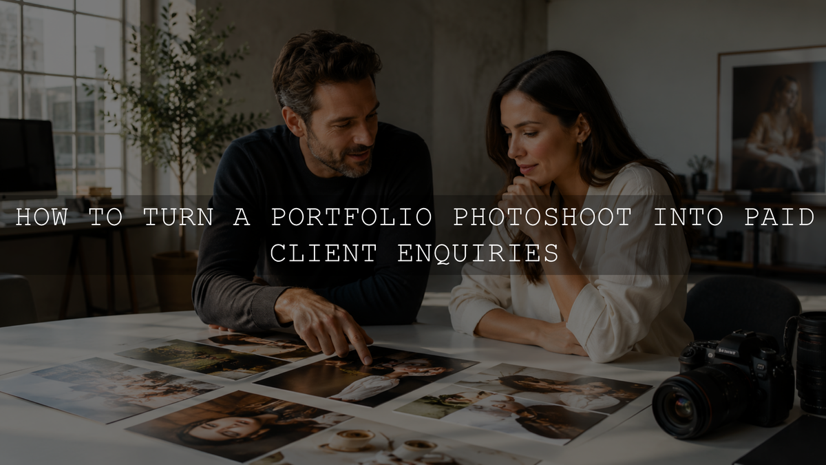 How to Turn a Portfolio Photoshoot into Paid Client Enquiries