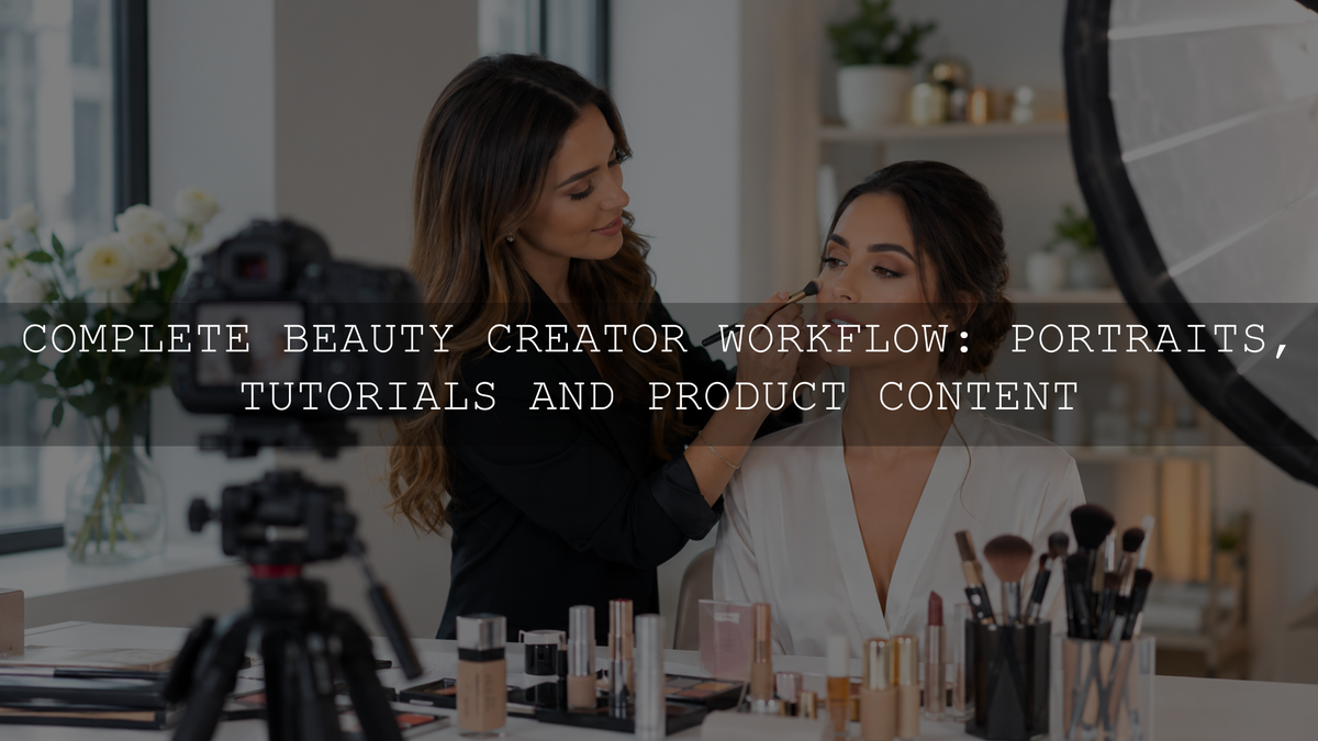 Complete Beauty Creator Workflow: Portraits, Tutorials and Product Content