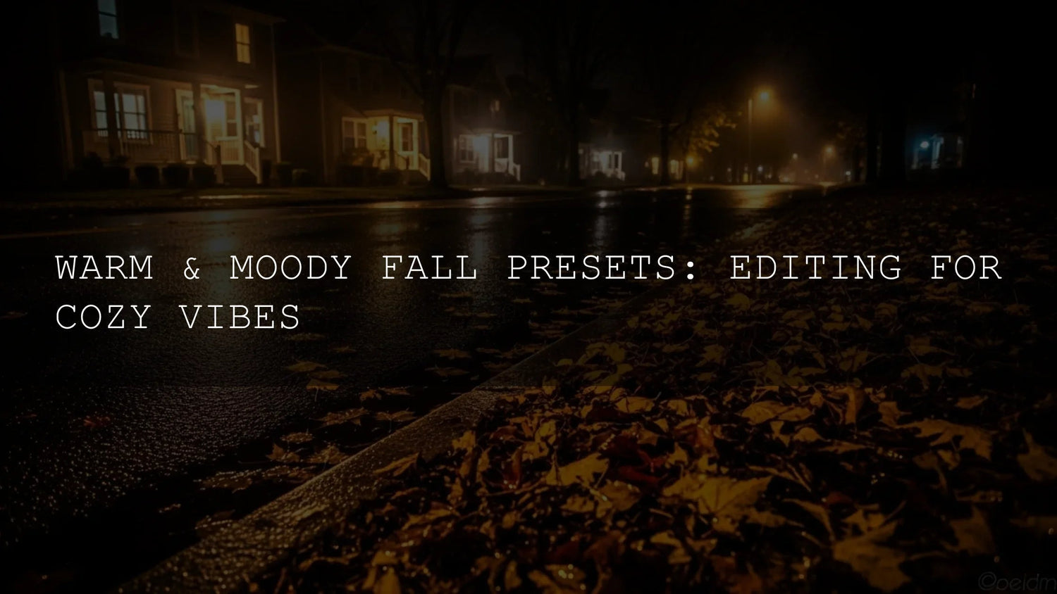Get Cozy: Mastering Warm & Moody Fall Photo Editing - AAA Presets