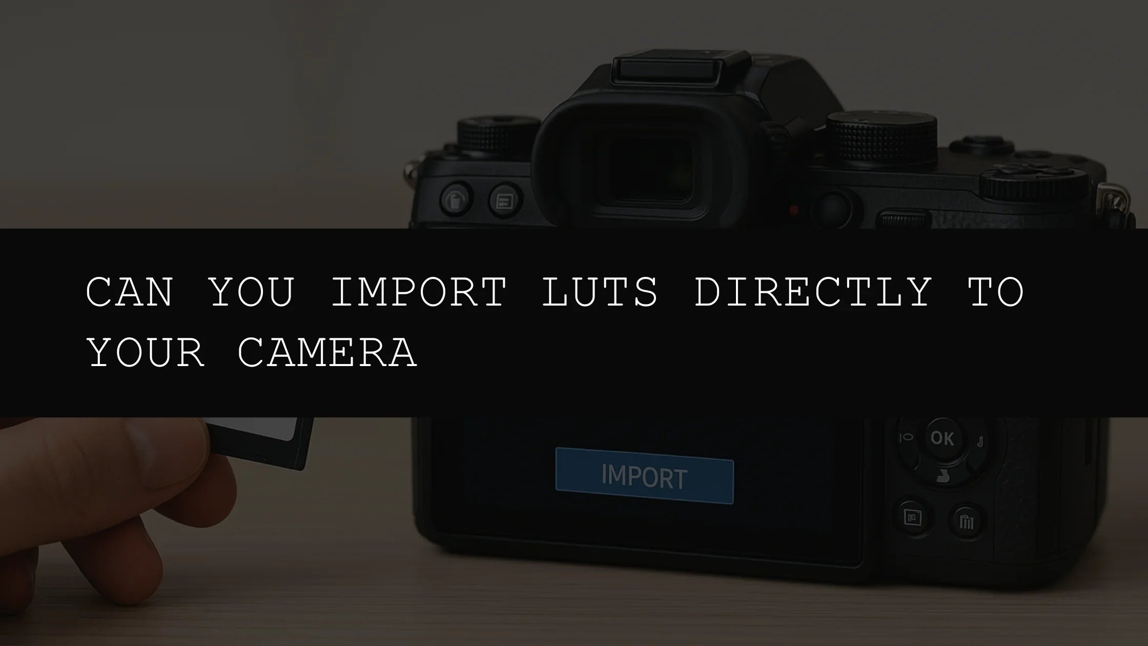 Can You Import LUTs Directly to Your Camera? What Creators Need to Know in 2025
