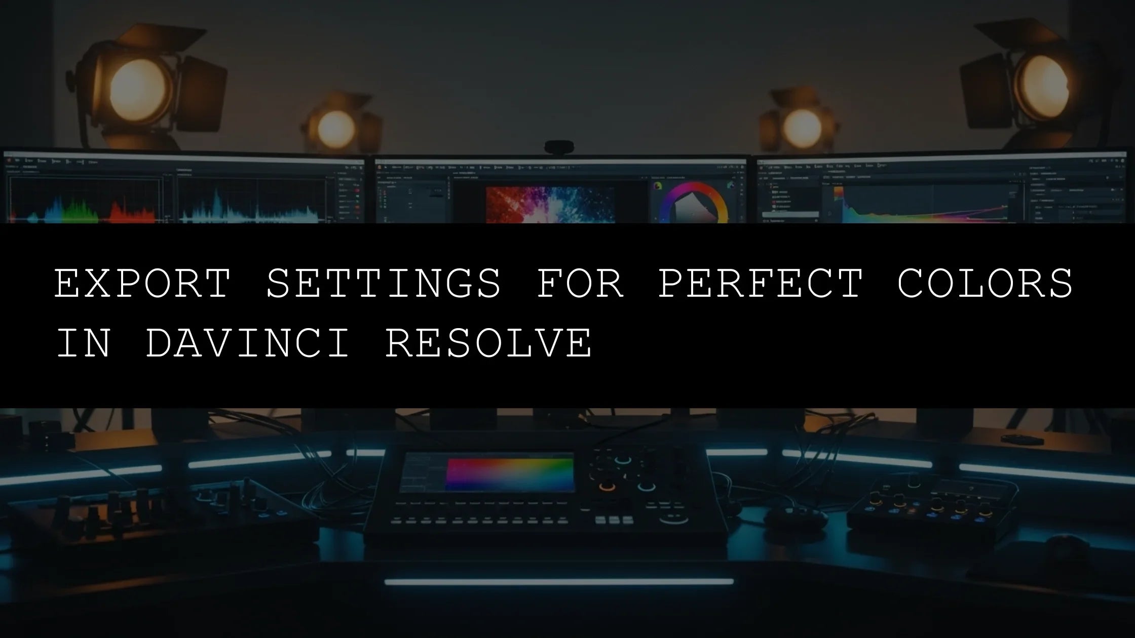 Export Settings for Perfect Colors in DaVinci Resolve - AAA Presets