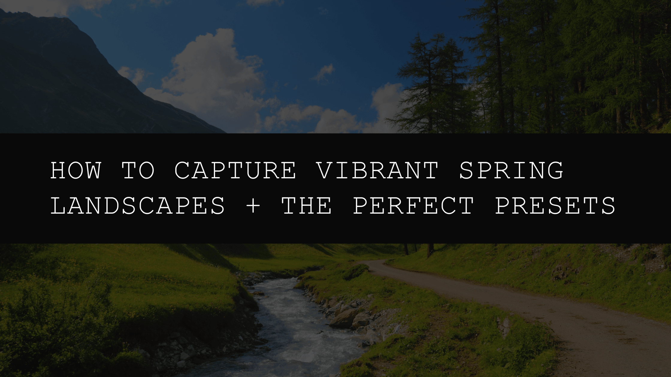 How to Capture Vibrant Spring Landscapes + The Perfect Presets