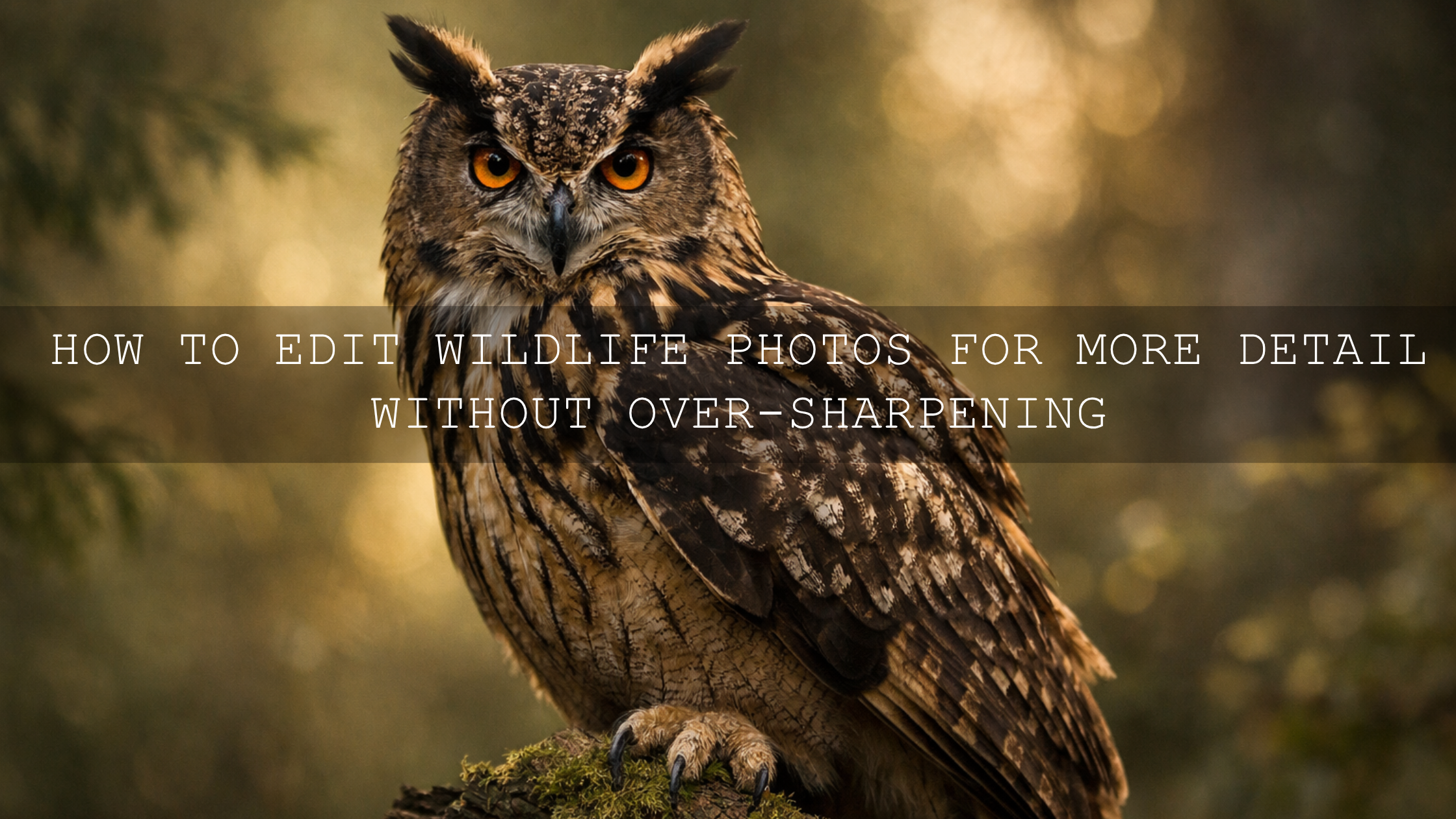 Mastering Wildlife Photography: Sharpening Details Without the Jagged Edges