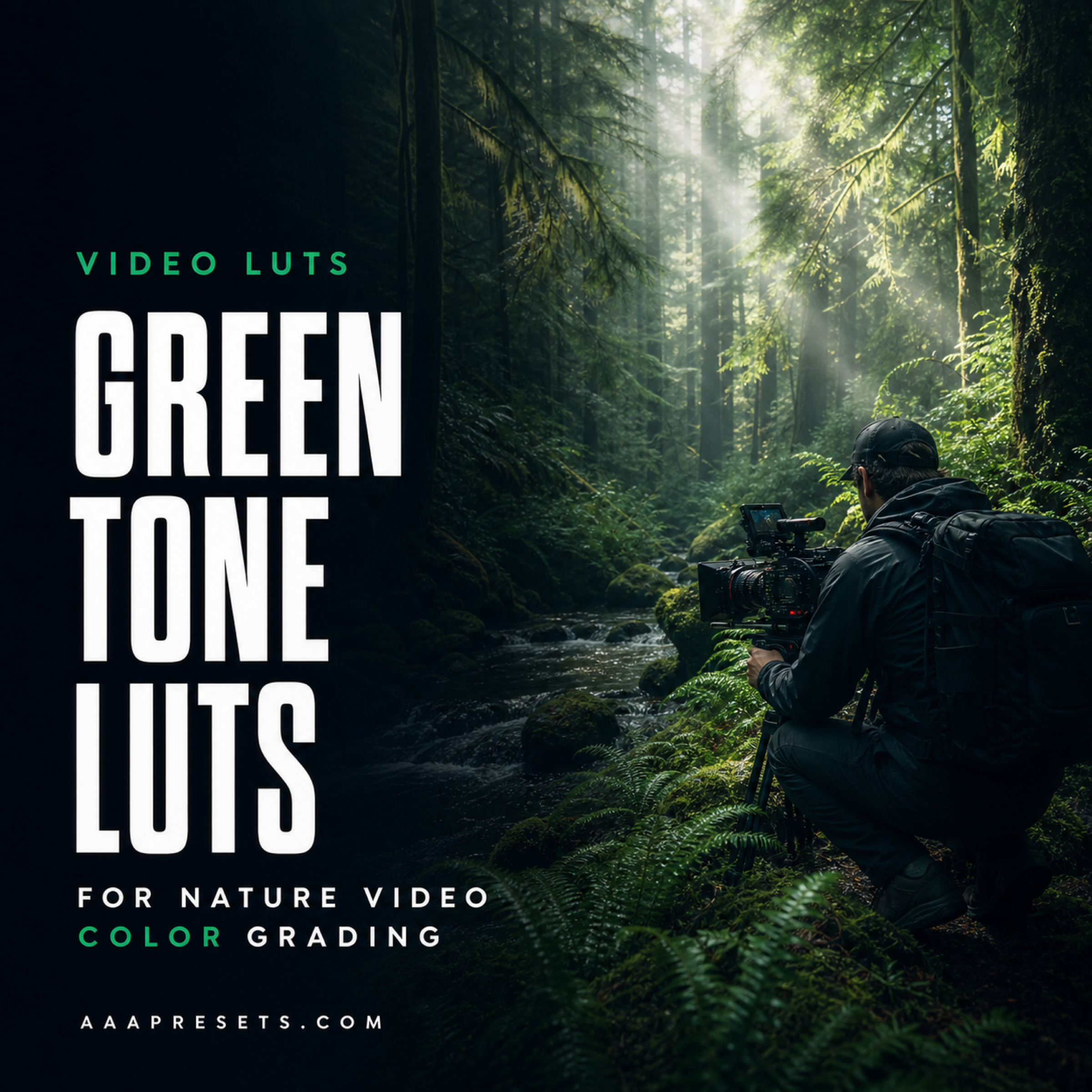 Green Tone LUTs for Nature Video Color Grading