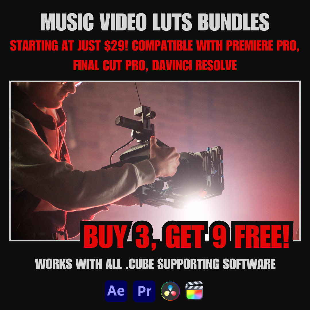 Music Video Color Grading Cinematic LUTs Bundles - AAA Presets