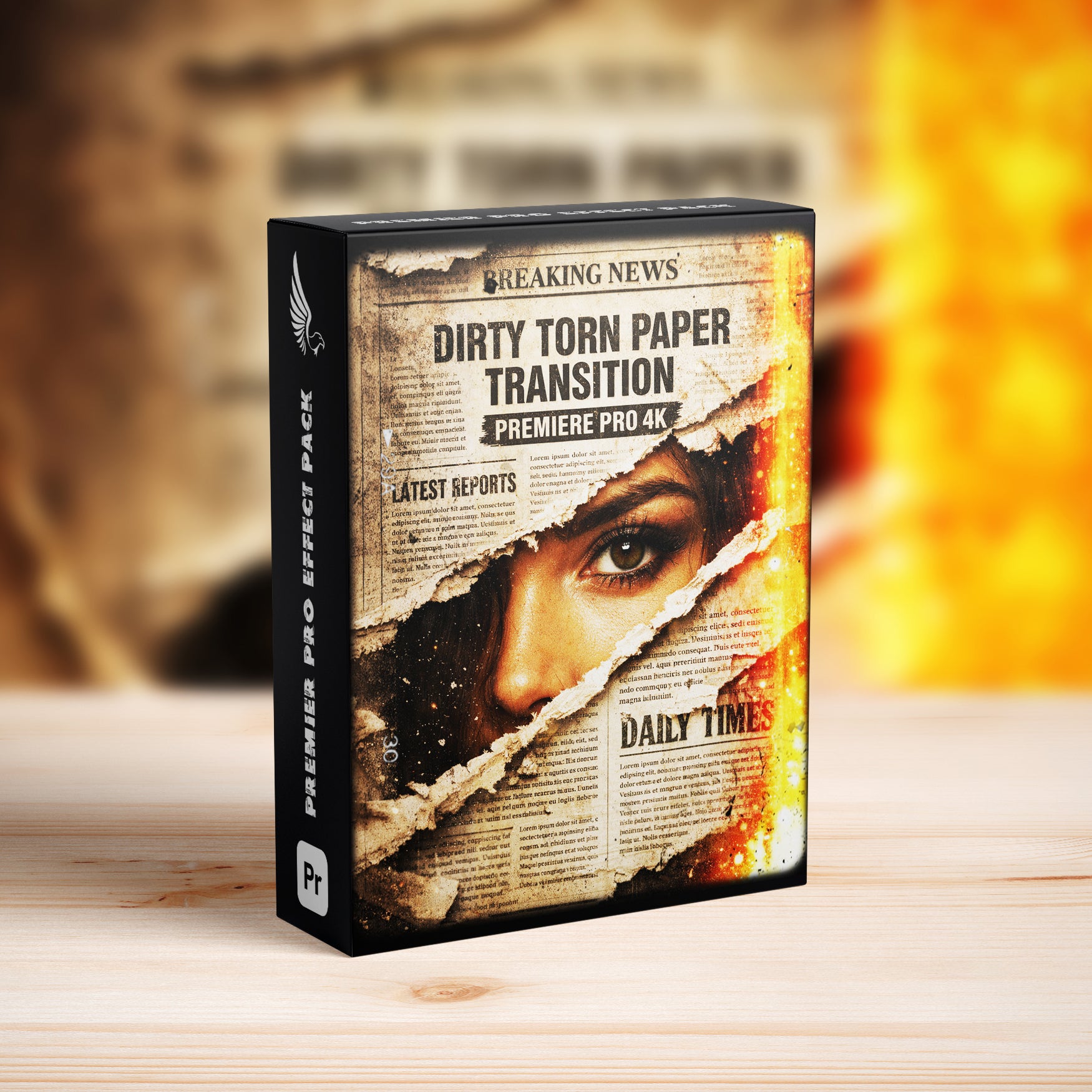 Distressed Torn Paper Transitions for Premiere Pro 4K Only