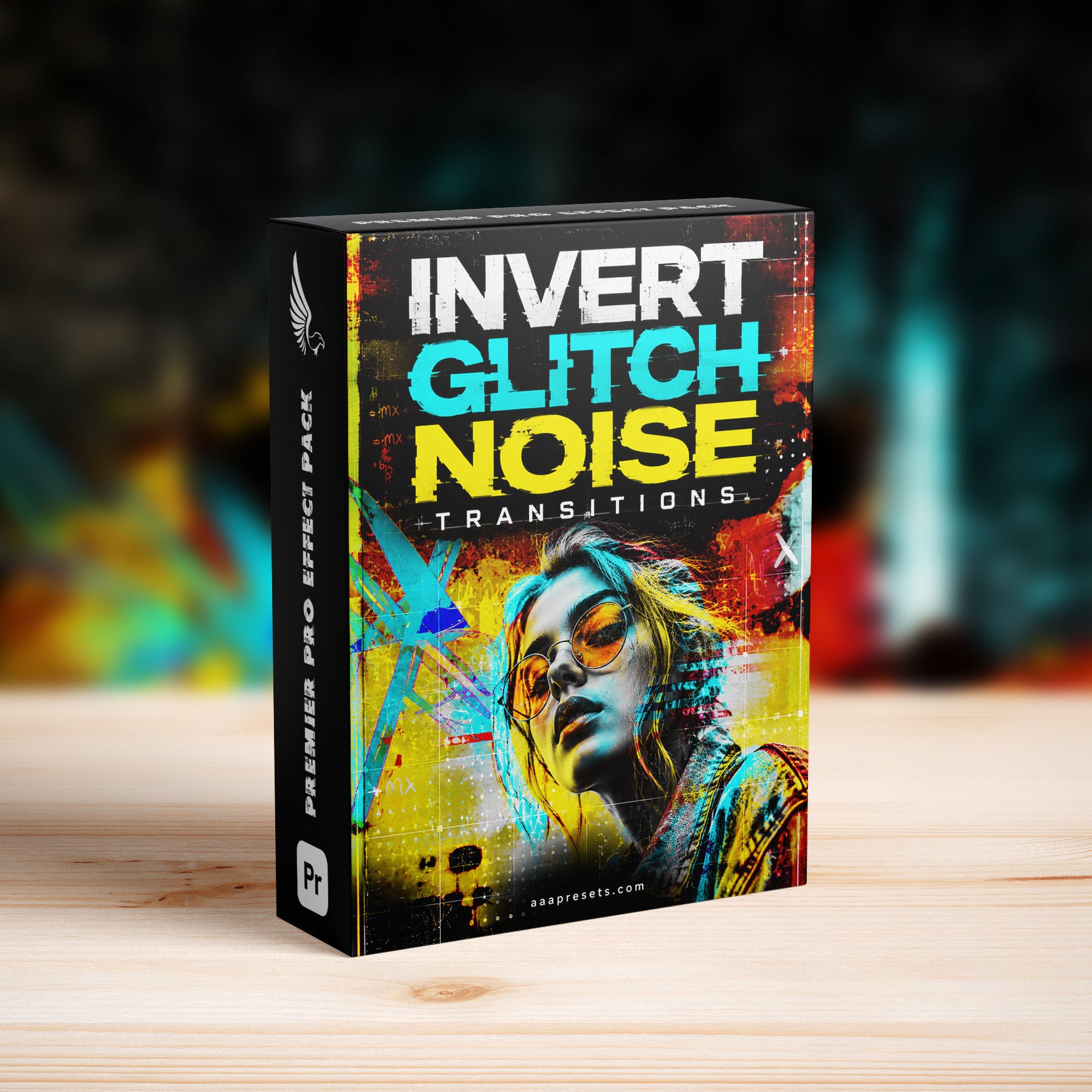 Invert Glitch Noise Transitions for Premiere Pro FHD Only