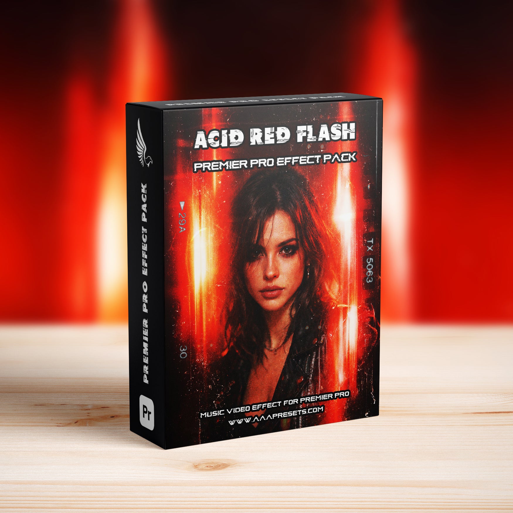 Acid Red Cinematic Flash Transitions for Premiere Pro