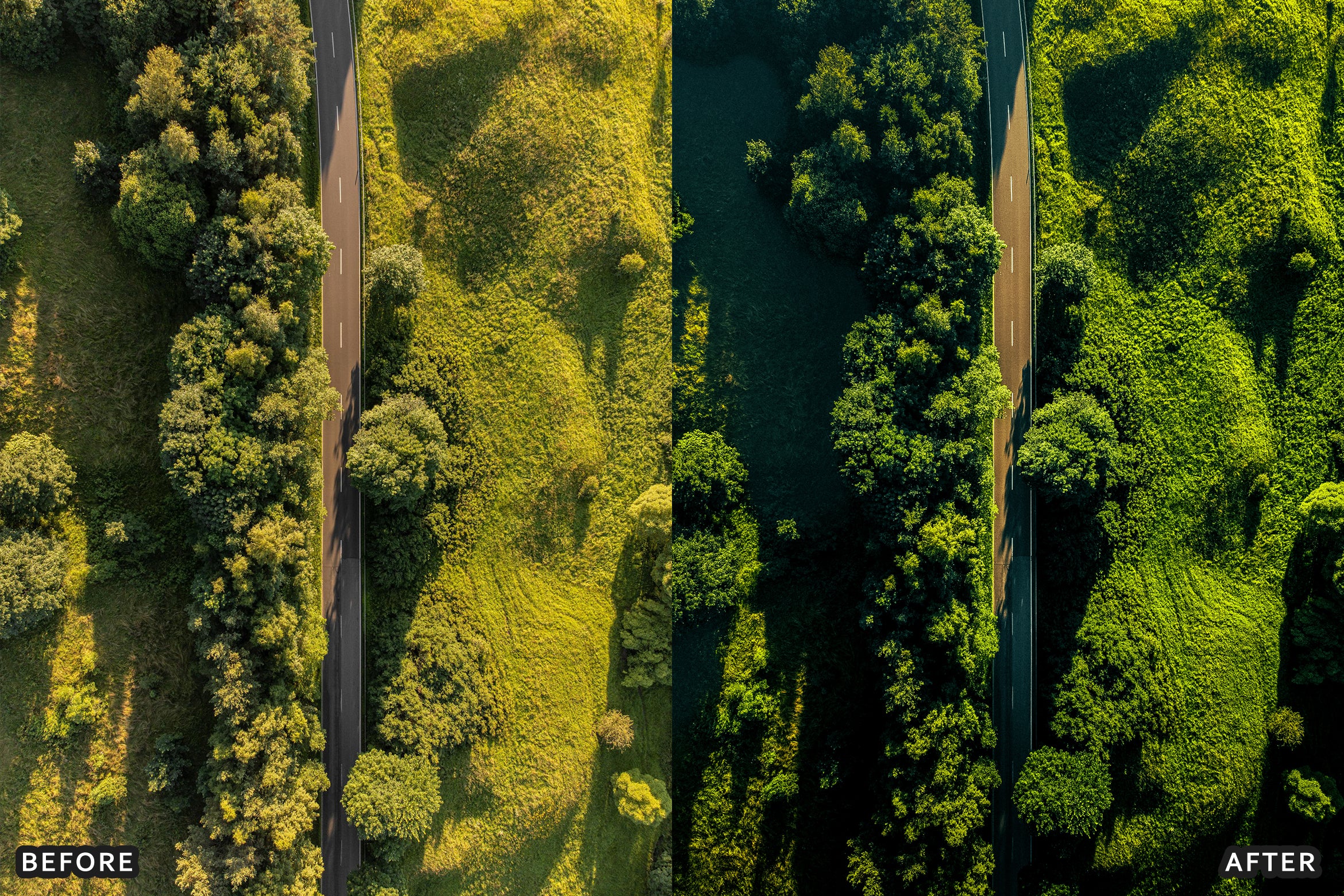 50+ AI-Optimized Cinematic Drone Lightroom Presets Bundle
