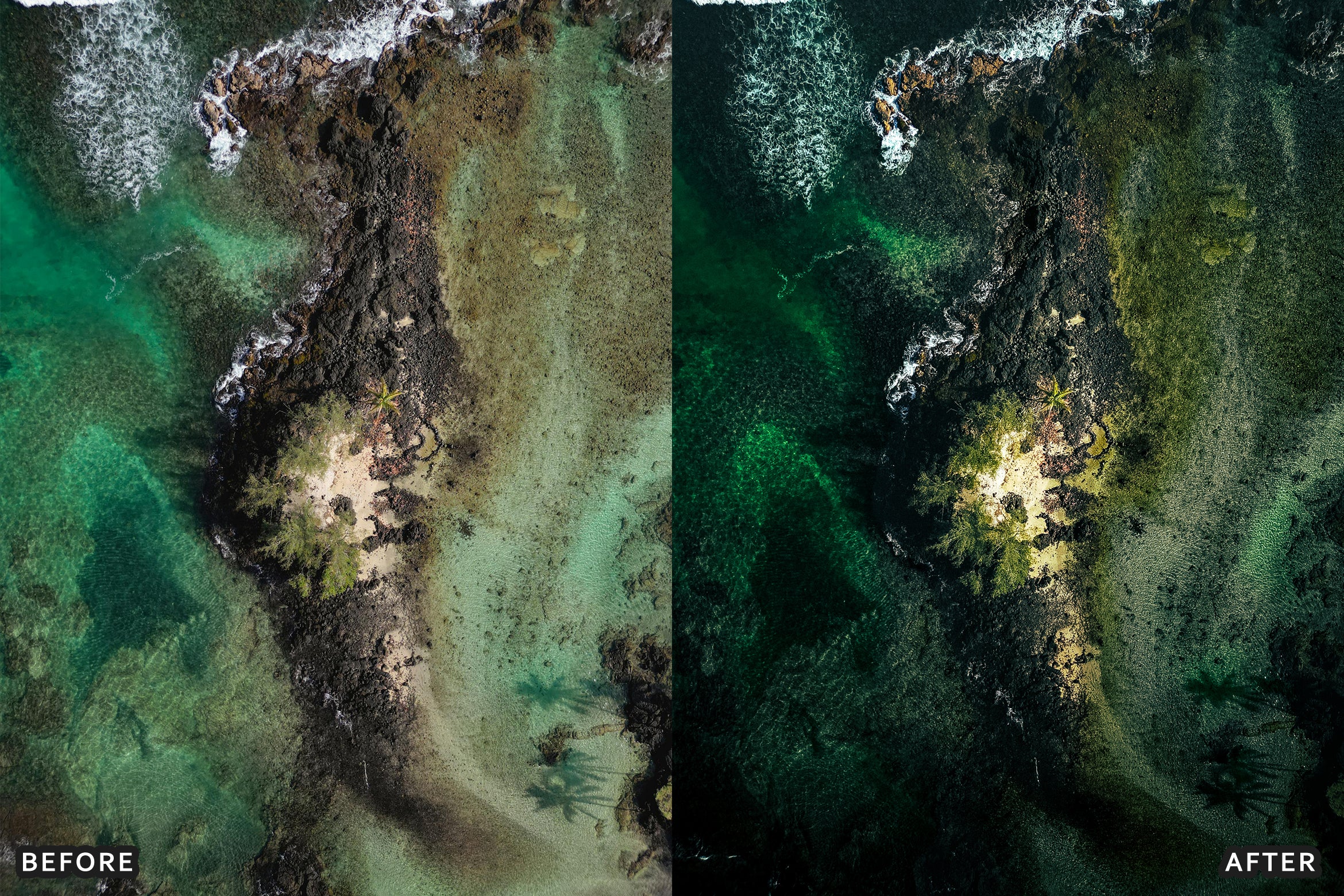 50+ AI-Optimized Cinematic Drone Lightroom Presets Bundle