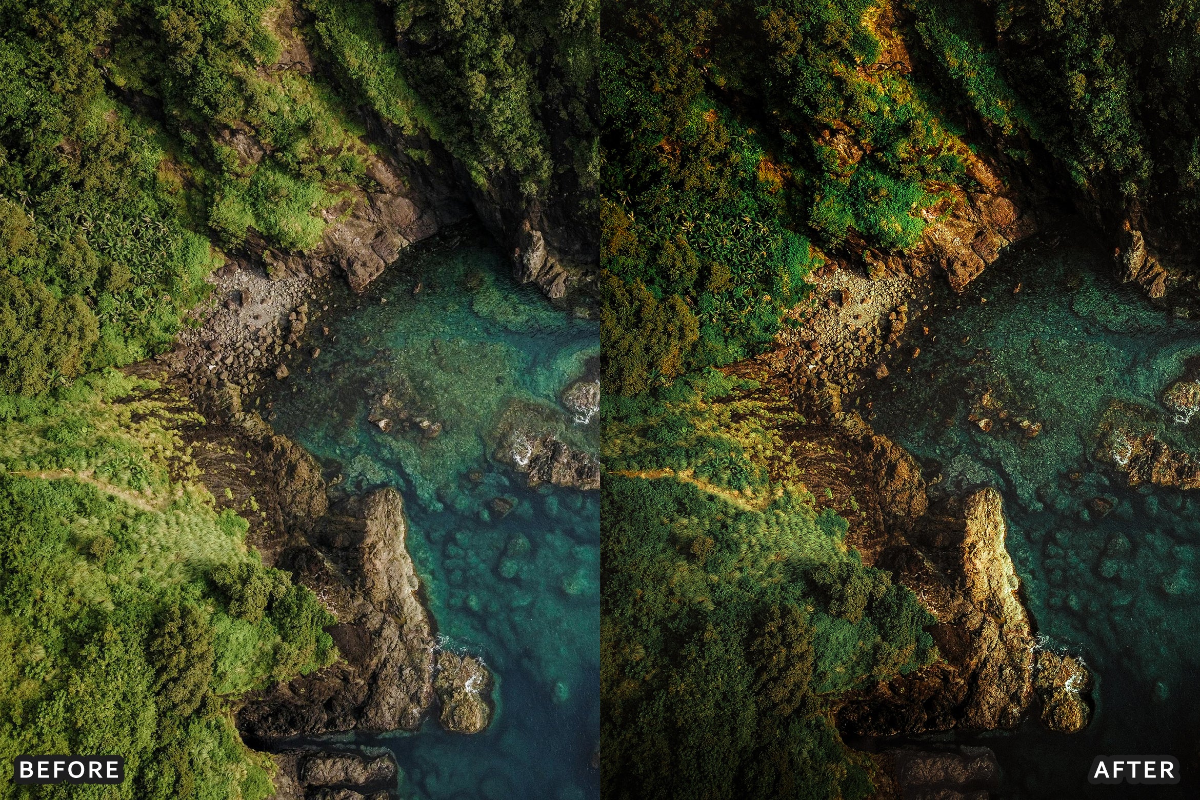 50+ AI-Optimized Cinematic Drone Lightroom Presets Bundle