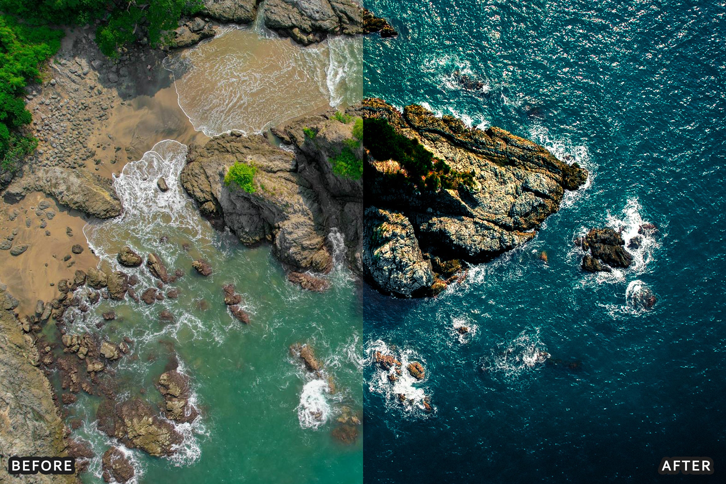 50+ AI-Optimized Cinematic Drone Lightroom Presets Bundle