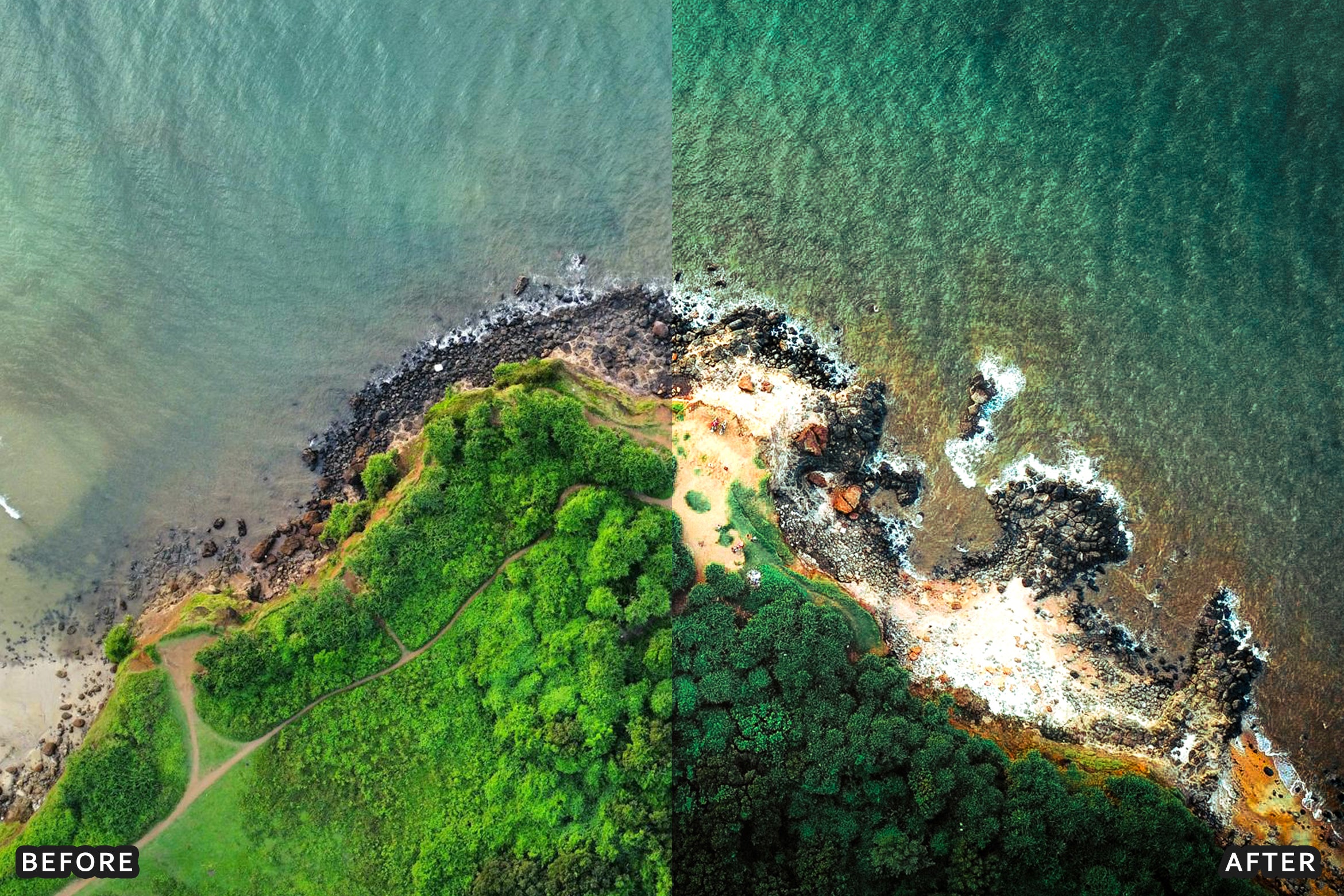 50+ AI-Optimized Cinematic Drone Lightroom Presets Bundle