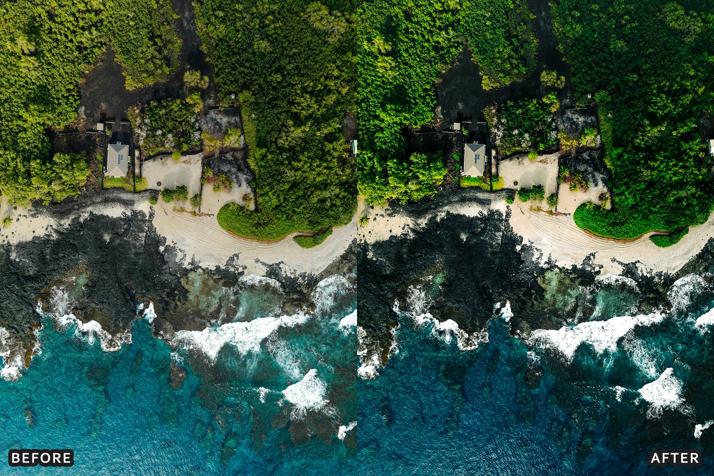50+ AI-Optimized Cinematic Drone Lightroom Presets Bundle