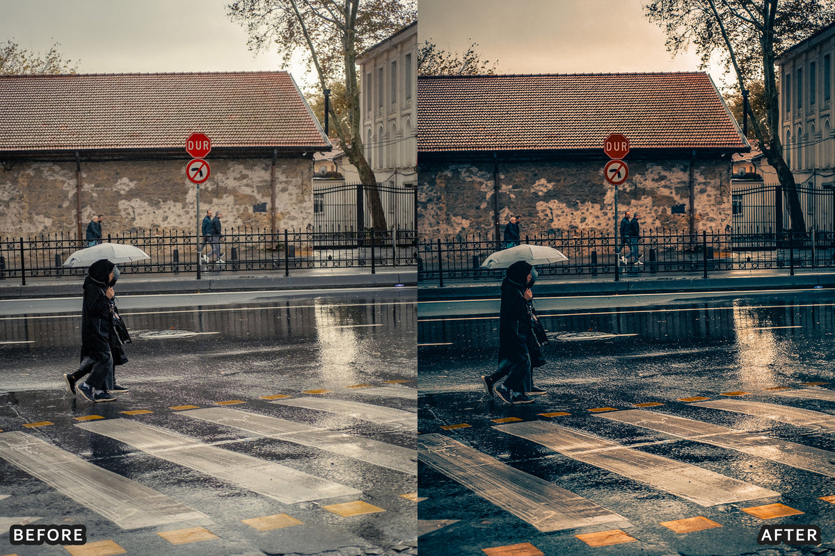 Fall Cinematic Rain Film Lightroom Presets before and after photo example 05