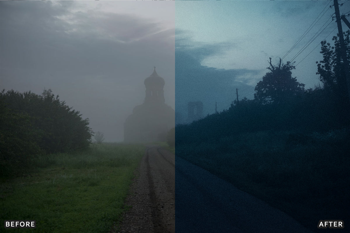Foggy Gothic Film Lightroom Presets before and after photo example 14