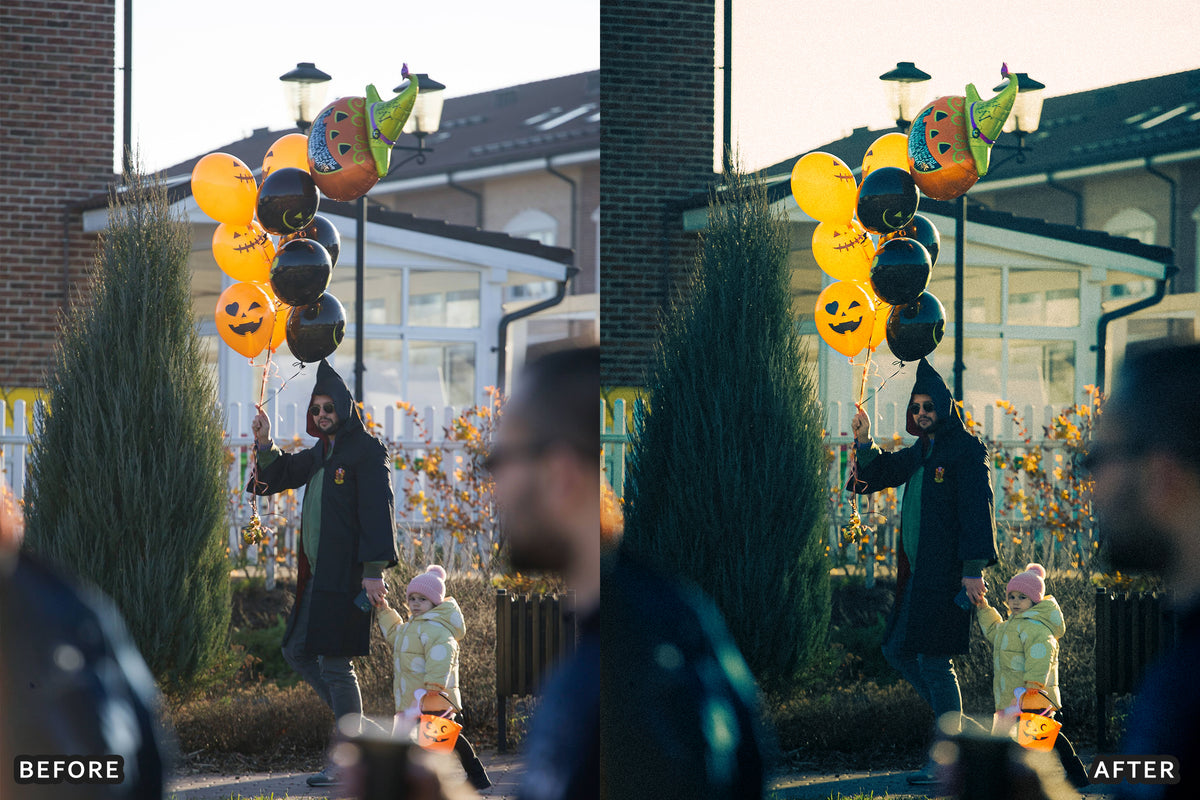 Halloween Flash Party Lightroom Presets before and after photo example 01
