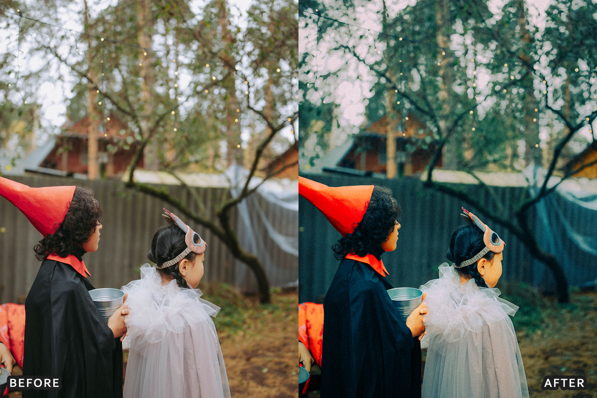 Halloween Flash Party Lightroom Presets before and after photo example 06