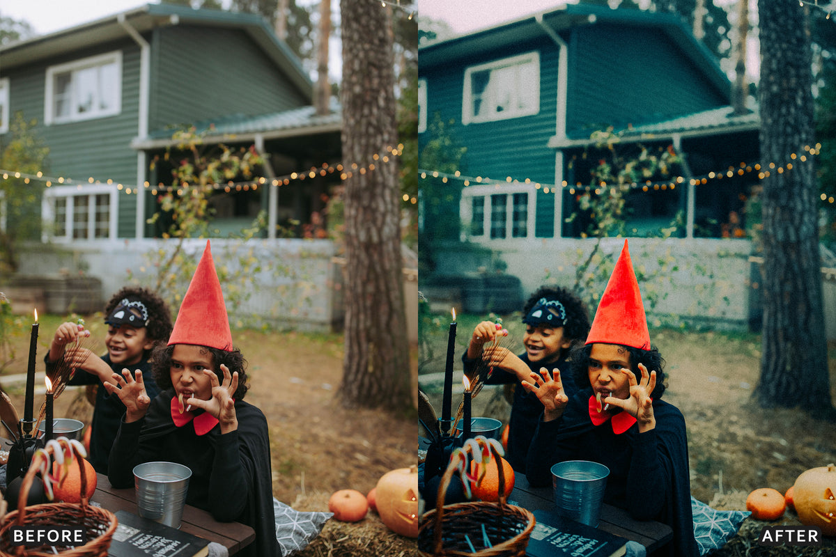Halloween Flash Party Lightroom Presets before and after photo example 10