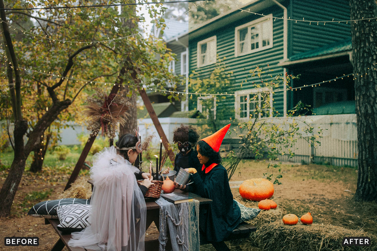 Halloween Flash Party Lightroom Presets before and after photo example 15