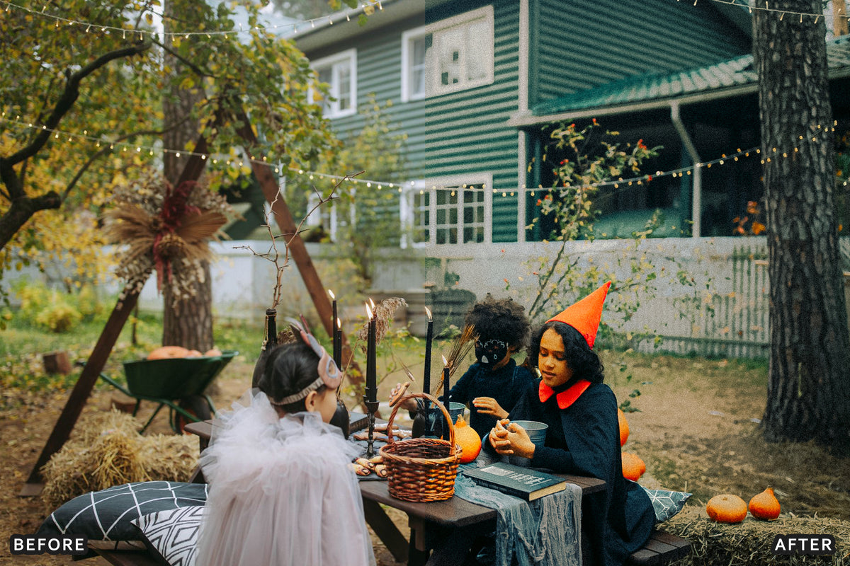 Halloween Flash Party Lightroom Presets before and after photo example 18