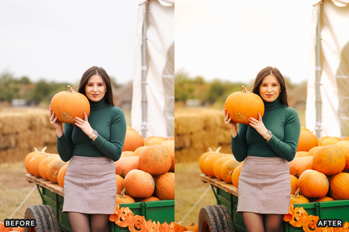 Pumpkin Patch Family Lightroom Presets before and after photo example 06