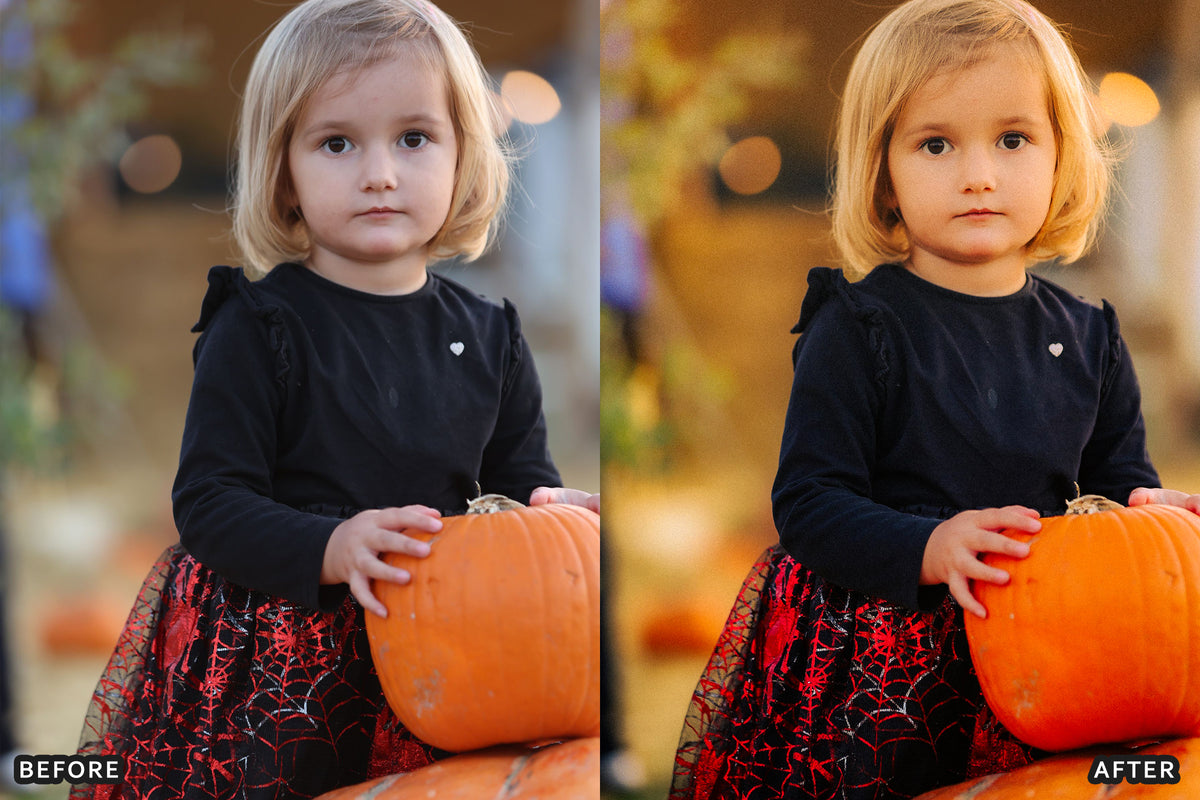 Pumpkin Patch Family Lightroom Presets before and after photo example 07
