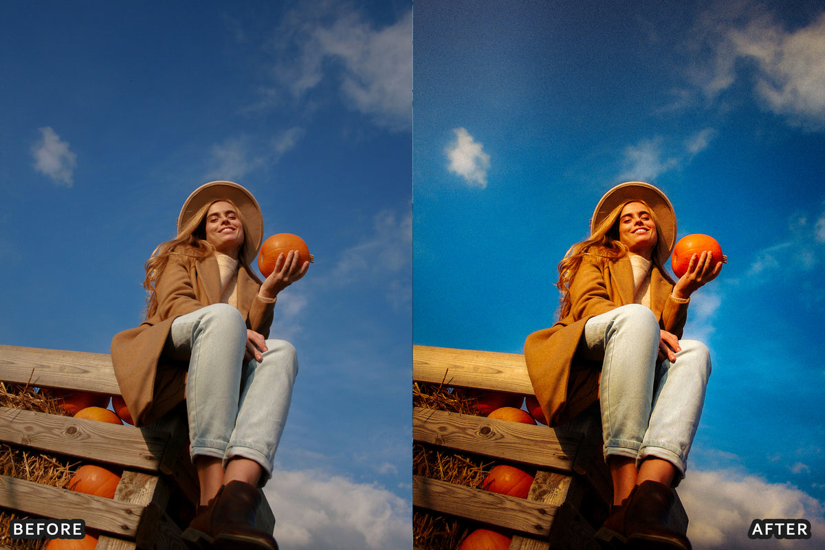 Pumpkin Patch Family Lightroom Presets before and after photo example 10