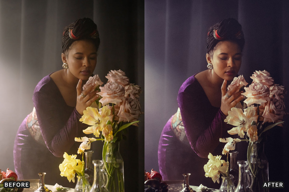 Royal Purple & Cherry Red Lightroom Presets before and after photo example 09