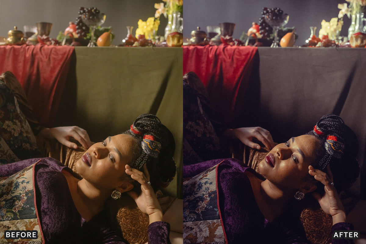Royal Purple & Cherry Red Lightroom Presets before and after photo example 11