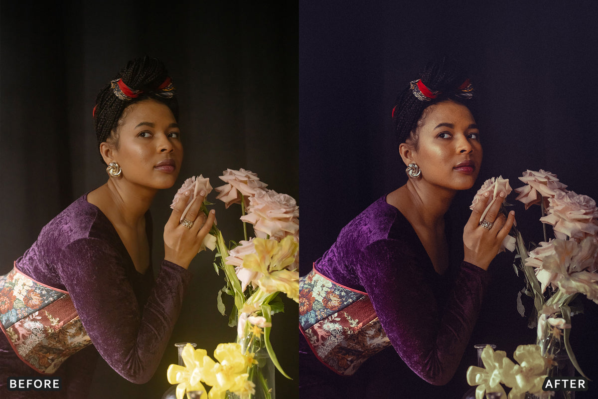 Royal Purple & Cherry Red Lightroom Presets before and after photo example 12