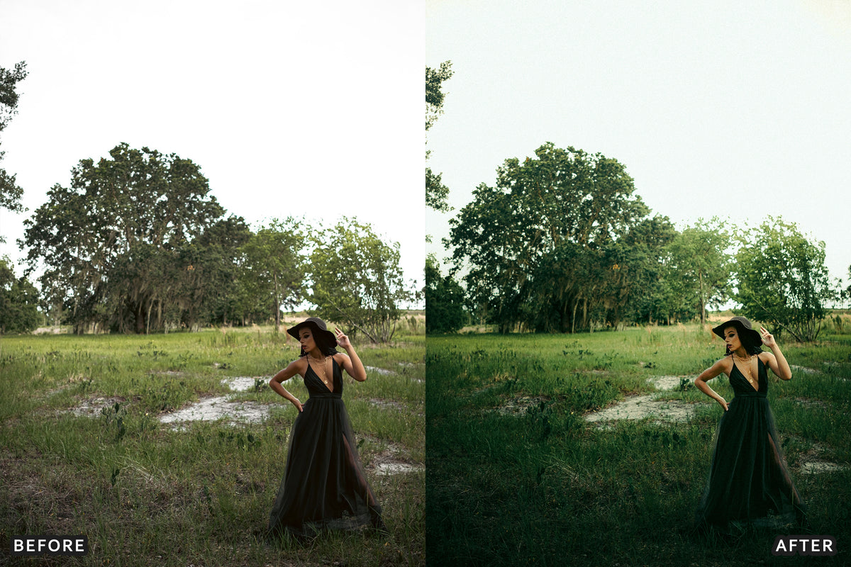 Witchcore Editorial Lightroom Presets before and after photo example 15