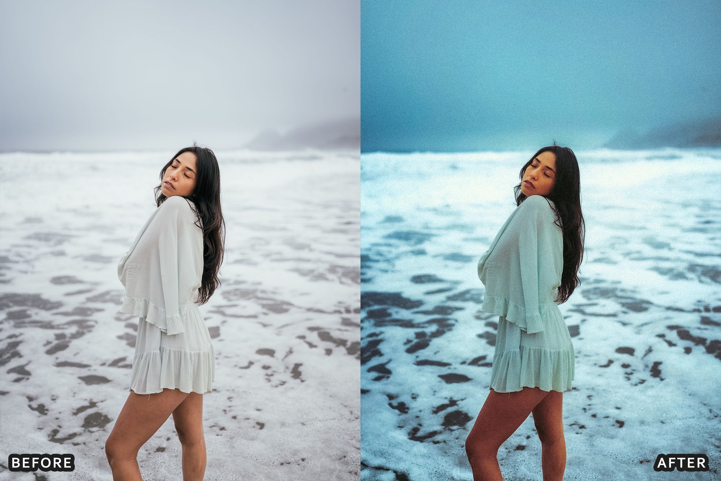 AI-Optimized Coastal Mist Portrait Lightroom Presets