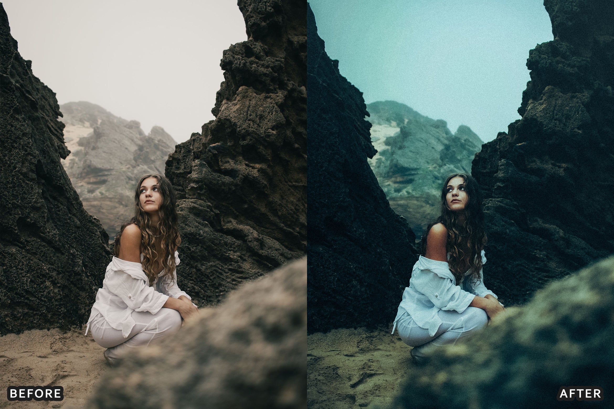 AI-Optimized Coastal Mist Portrait Lightroom Presets