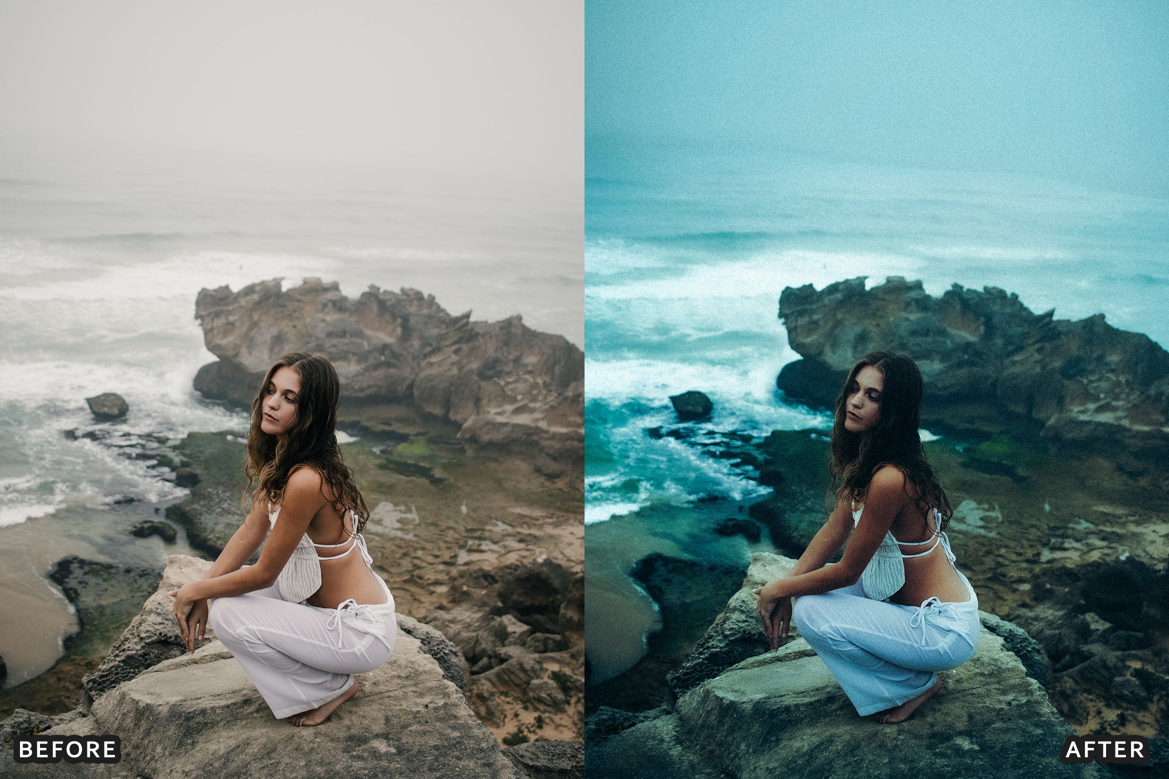AI-Optimized Coastal Mist Portrait Lightroom Presets