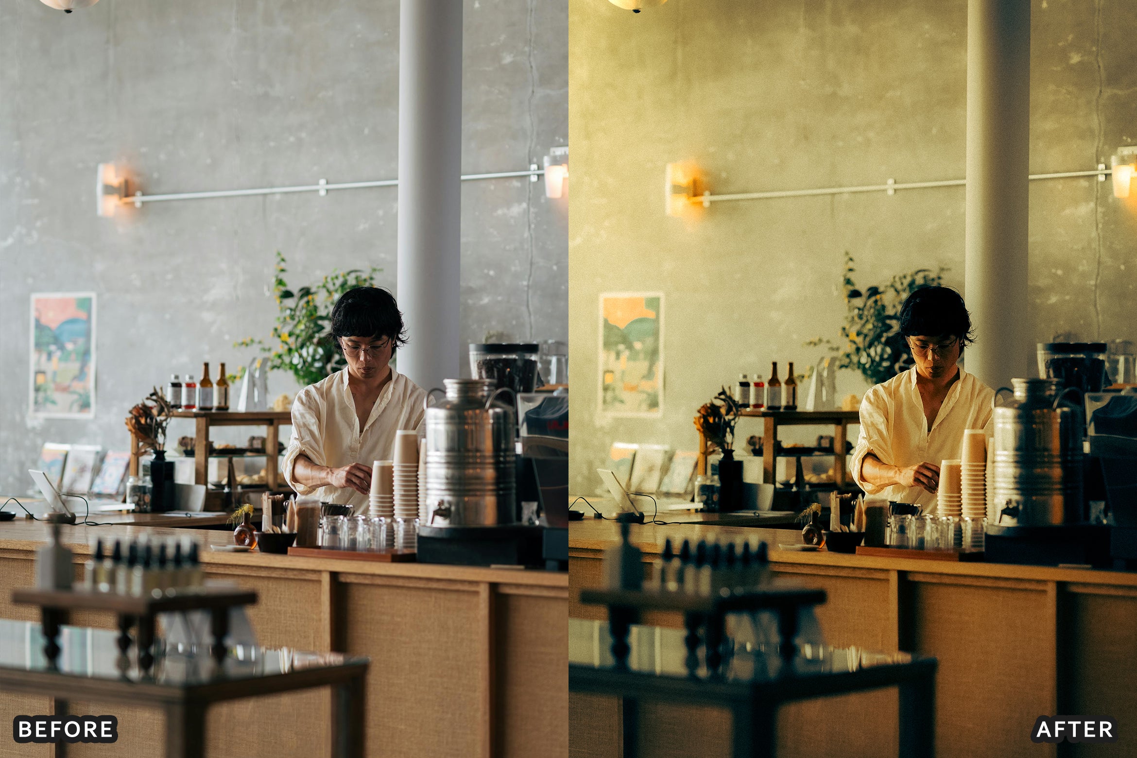 AI-Optimized Aesthetic Coffee Shop Warm Film Lightroom Presets