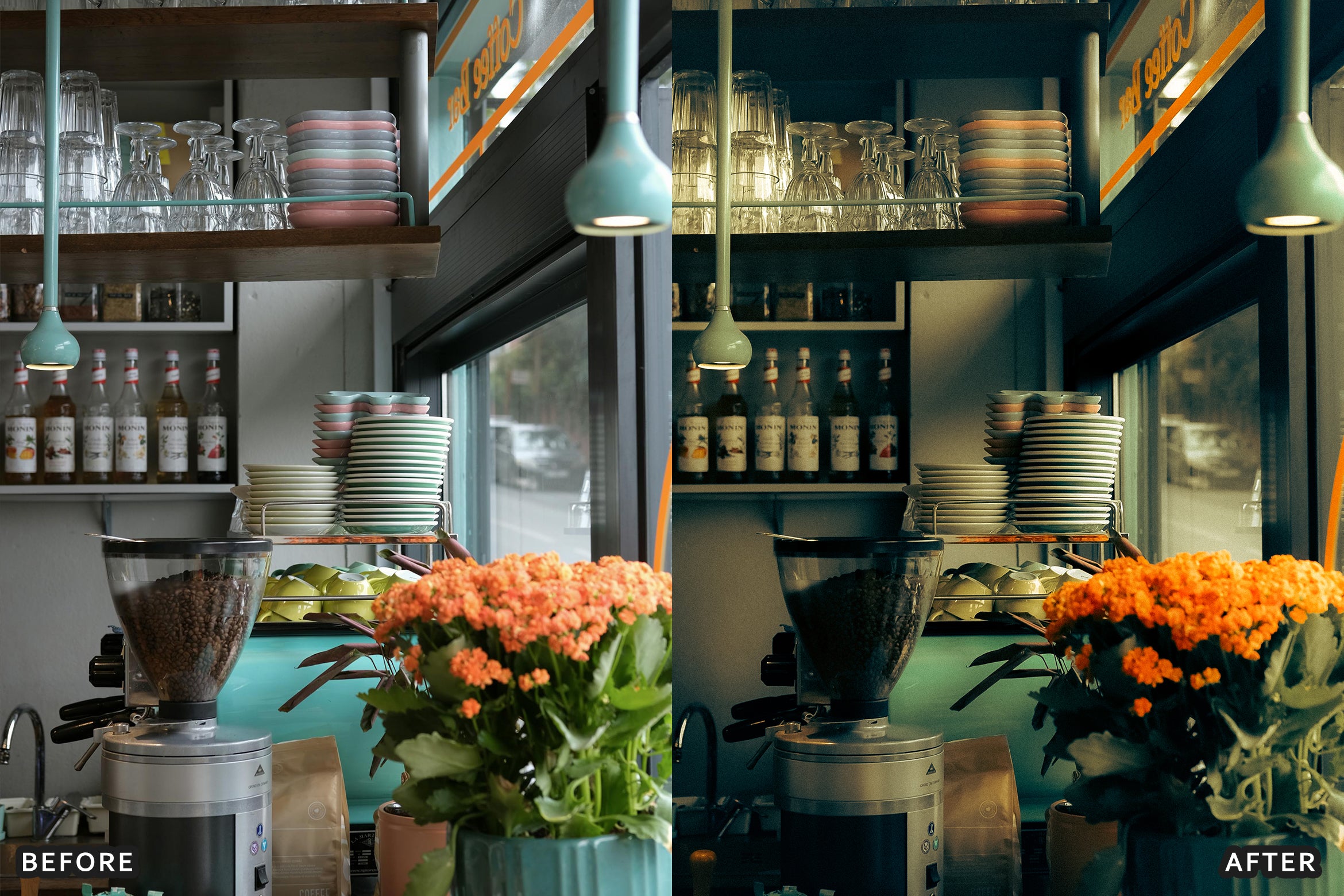 AI-Optimized Aesthetic Coffee Shop Warm Film Lightroom Presets