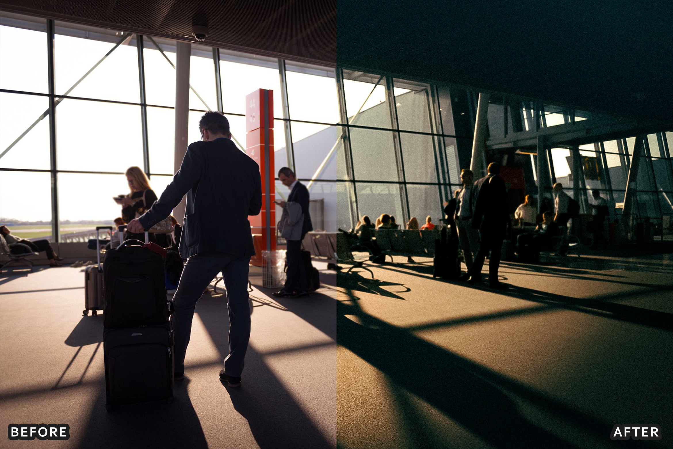 AI-Optimized Airport Terminal Film Lightroom Presets