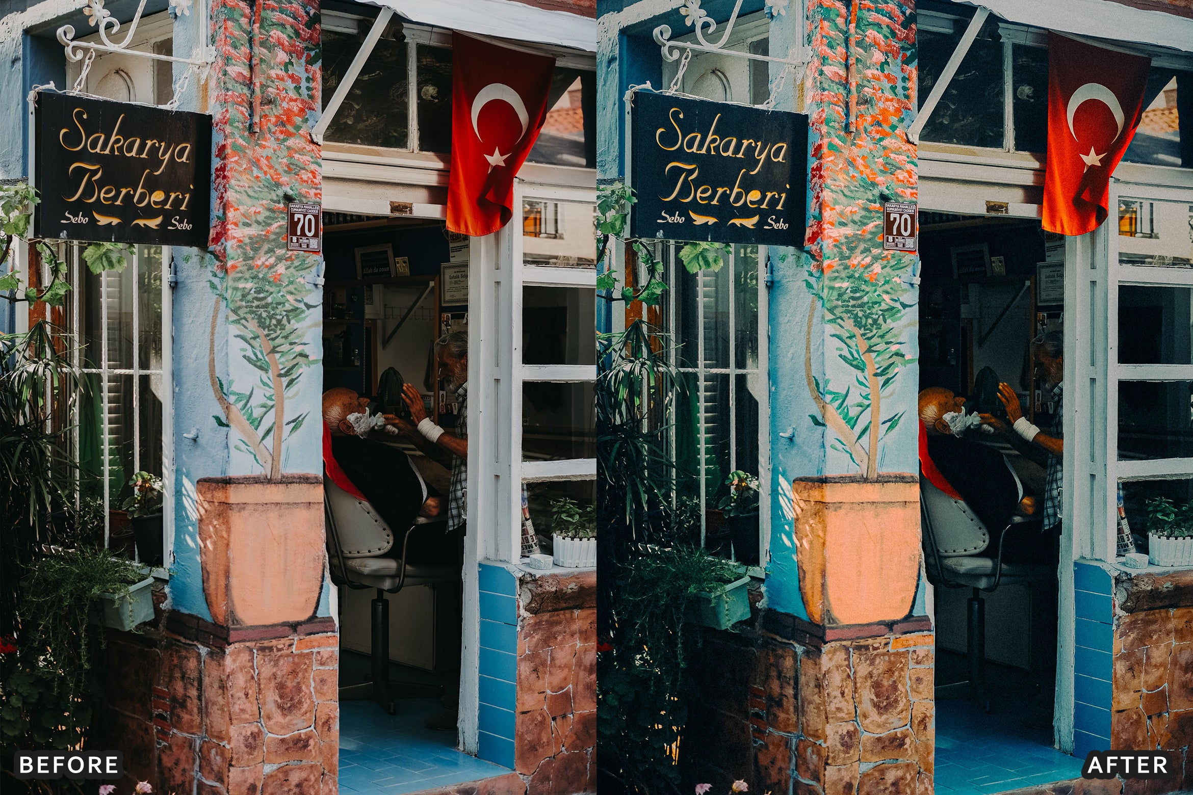 AI-Optimized Barber Shop Charcoal Lightroom Presets