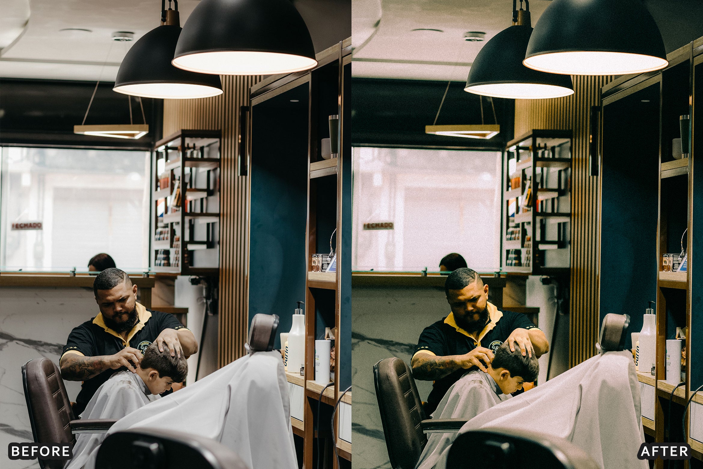 AI-Optimized Barber Shop Charcoal Lightroom Presets