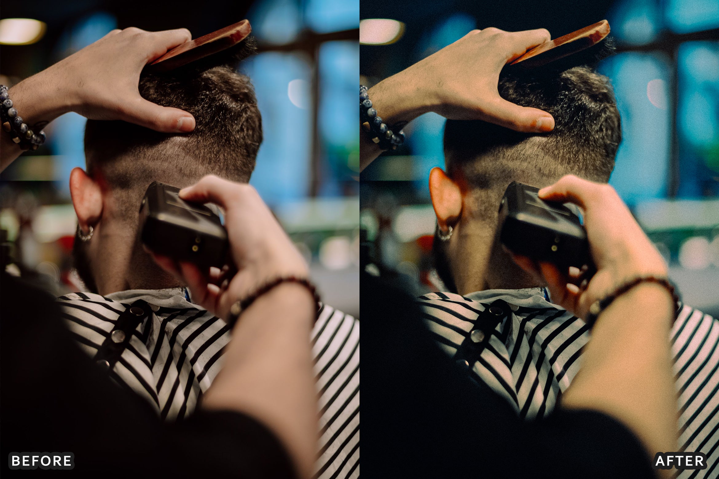 AI-Optimized Barber Shop Charcoal Lightroom Presets