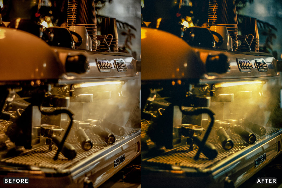 AI-Optimized Espresso Noir Café Lightroom Presets