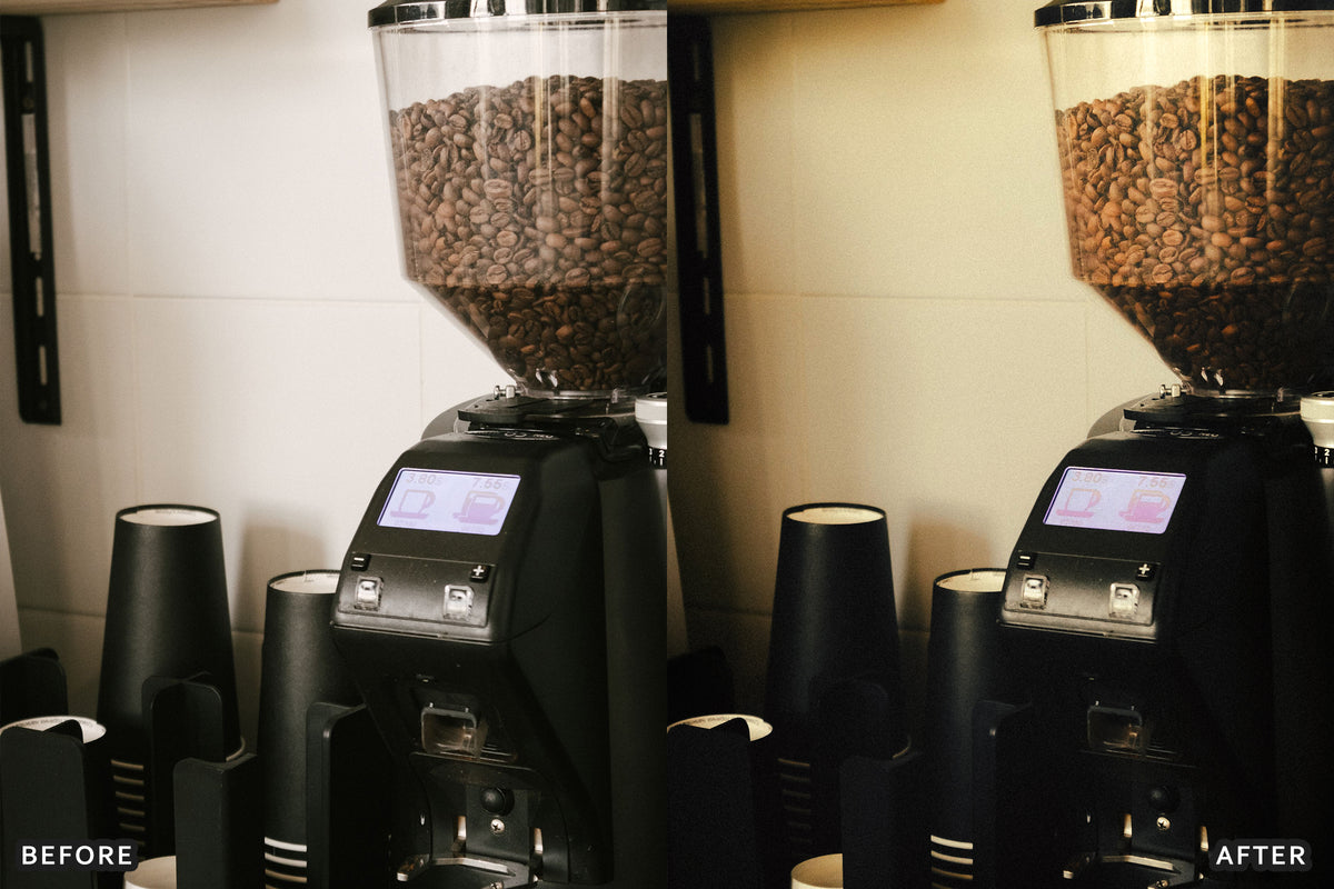 AI-Optimized Espresso Noir Café Lightroom Presets