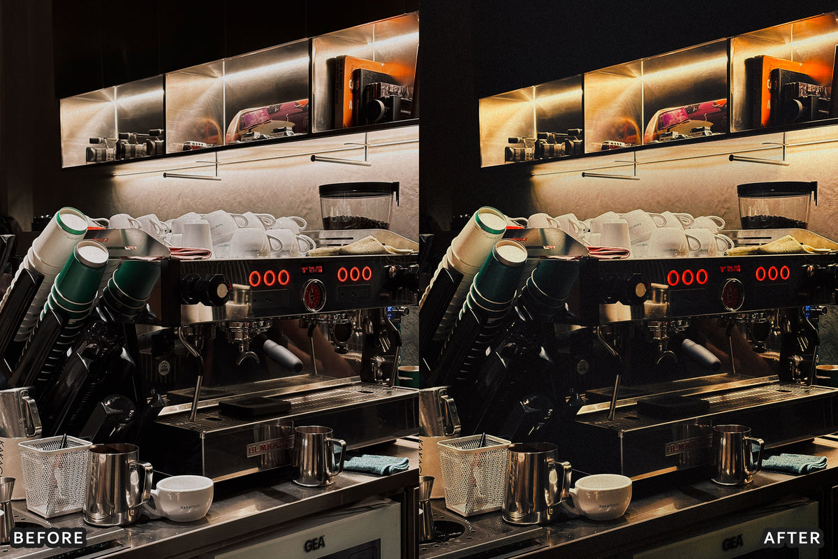 AI-Optimized Espresso Noir Café Lightroom Presets