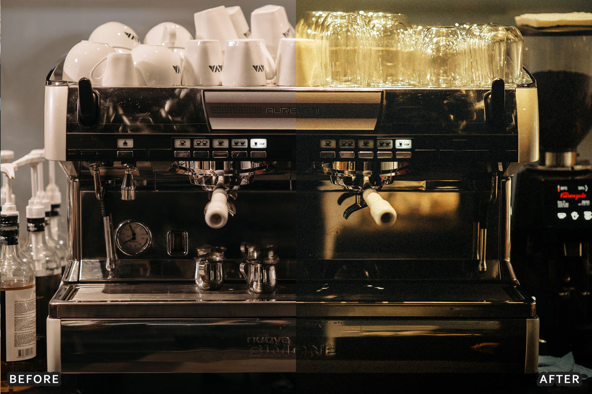 AI-Optimized Espresso Noir Café Lightroom Presets